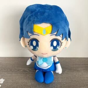 Sailor Moon Sailor Mercury Anime Plush Stuffed Toy Banpresto Collection G4 EUC